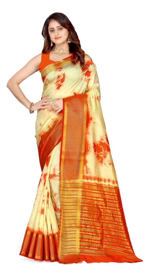 Saree Online Shopping Sites In India Orange Yellow Colour Saree - Designer Sarees Rs 500 to 1000