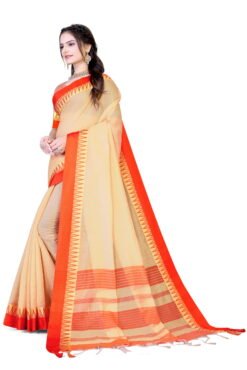 Saree Online Shopping With Price Light Orange Colour Saree - Designer Sarees Rs 500 to 1000