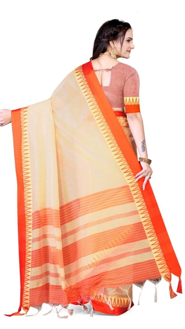 Saree Online Shopping With Price Light Orange Colour Saree - Designer Sarees Rs 500 to 1000
