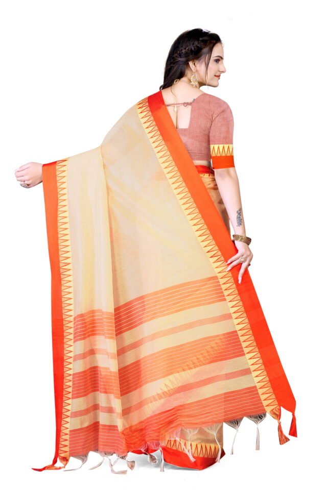 Saree Online Shopping With Price Light Orange Colour Saree - Designer Sarees Rs 500 to 1000
