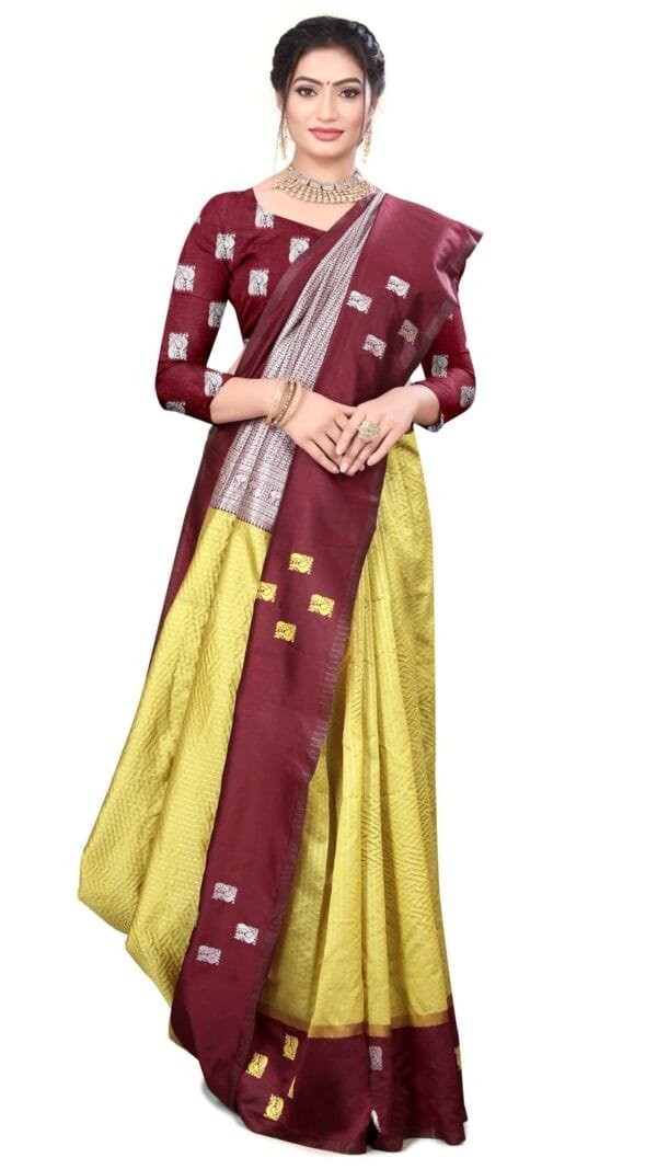 Saree Online Yellow Colour Saree - Designer Sarees Rs 500 to 1000