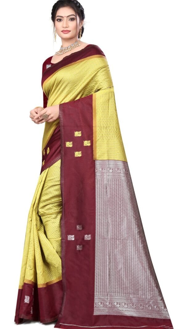 Saree Online Yellow Colour Saree - Designer Sarees Rs 500 to 1000