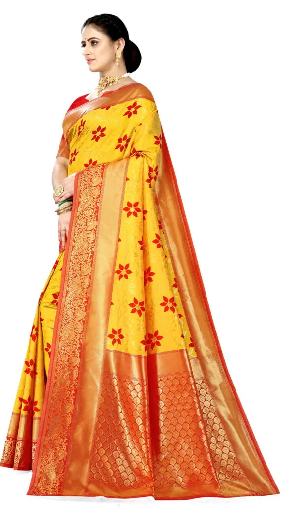 Sarees Online Below 1000 Yellow Colour Saree - Designer Sarees Rs 500 to 1000