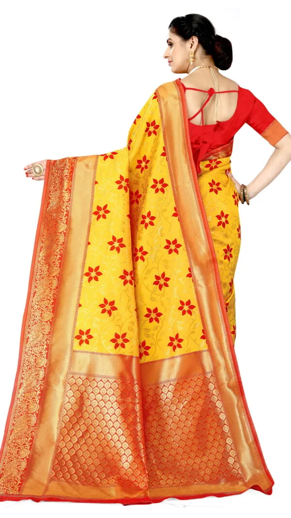 Sarees Online Below 1000 Yellow Colour Saree - Designer Sarees Rs 500 to 1000