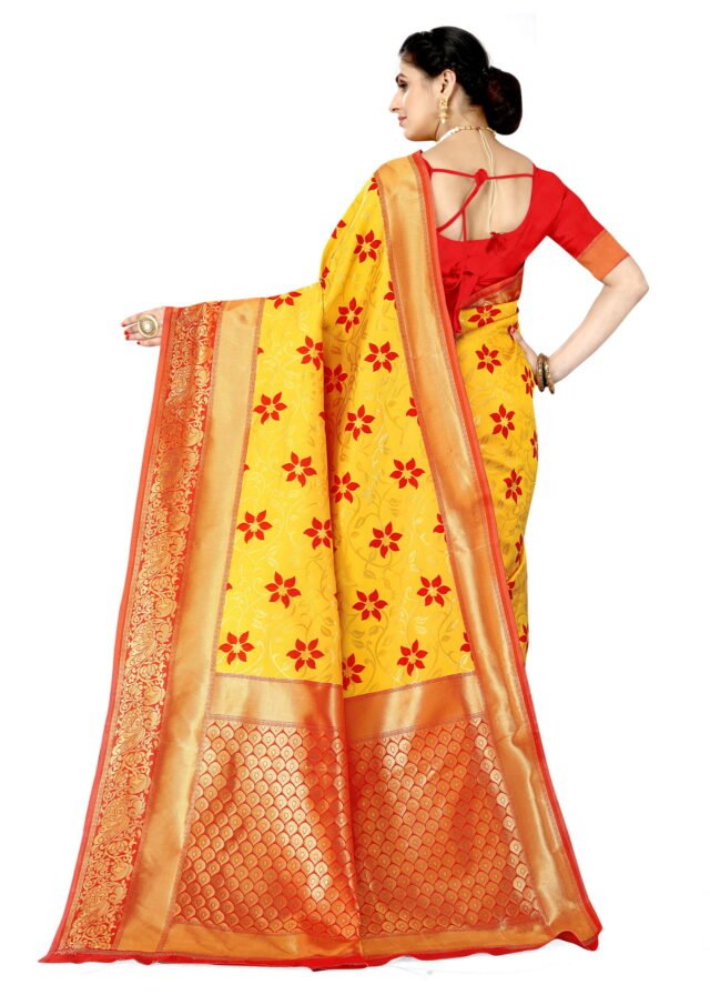 Sarees Online Below 1000 Yellow Colour Saree - Designer Sarees Rs 500 to 1000