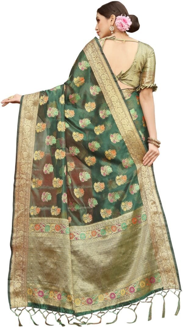 Sarees Online Shopping Wholesale Green Colour Saree - Designer Sarees Rs 500 to 1000