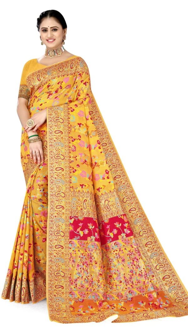 Sarees Shopping Online Yellow Colour Saree - Designer Sarees Rs 500 to 1000
