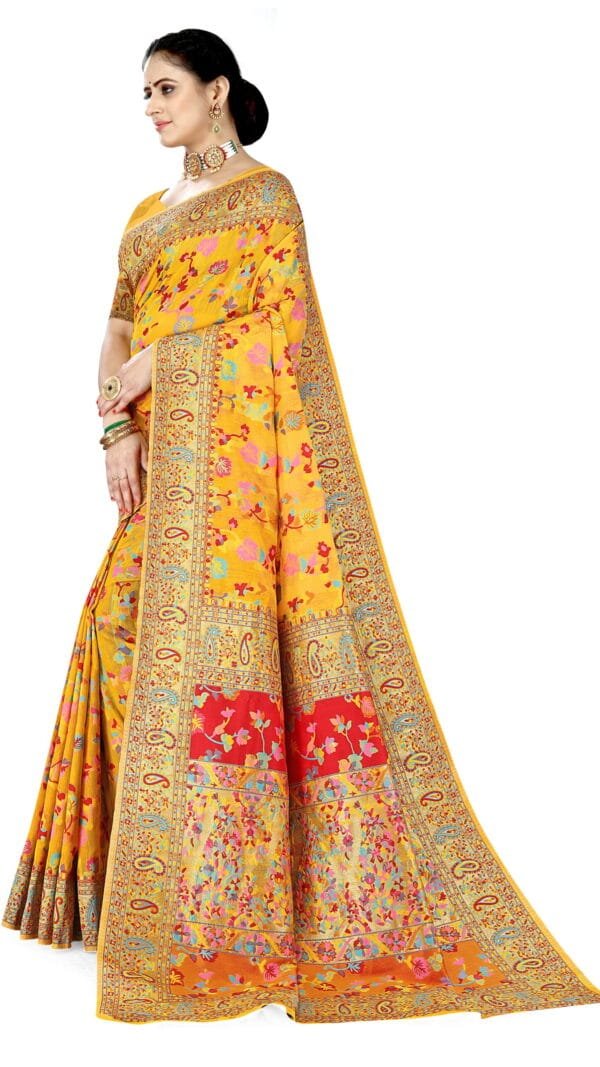 Sarees Shopping Online Yellow Colour Saree - Designer Sarees Rs 500 to 1000