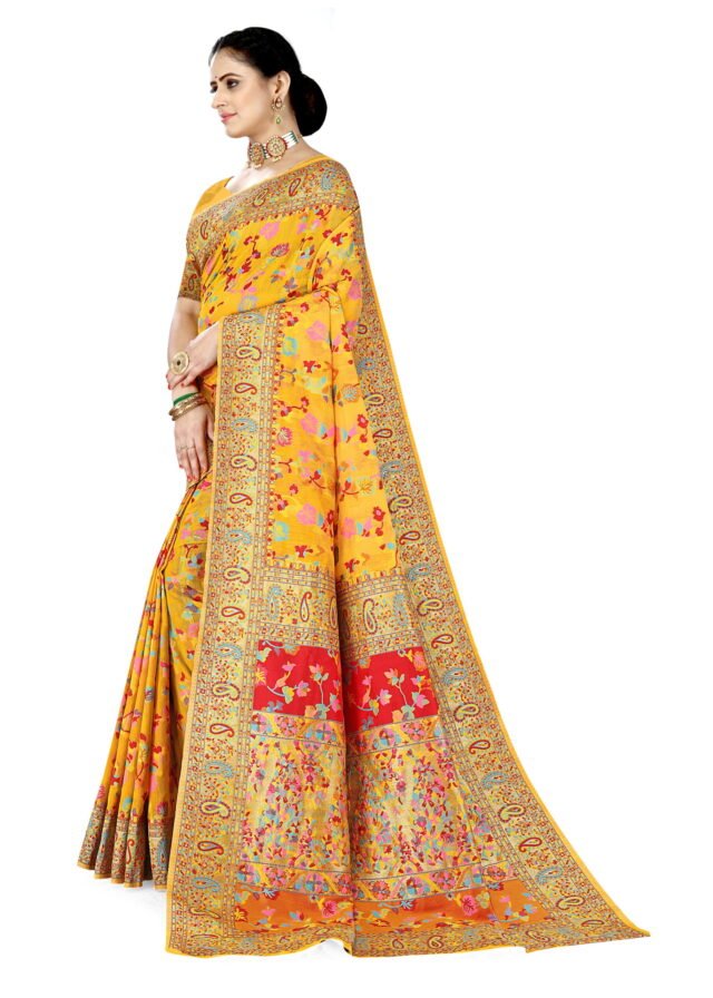 Sarees Shopping Online Yellow Colour Saree - Designer Sarees Rs 500 to 1000