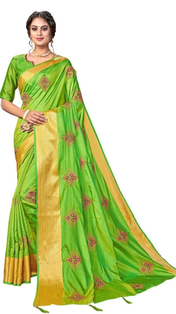 Shopping Saree Online Light Green Colour Saree - Designer Sarees Rs 500 to 1000