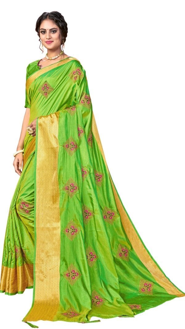 Shopping Saree Online Light Green Colour Saree - Designer Sarees Rs 500 to 1000