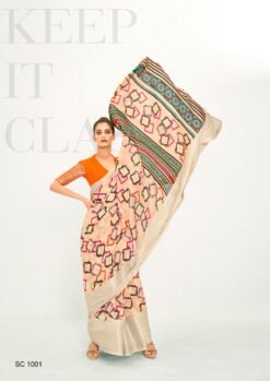 Shopping Saree Online - Orange Colour Saree Designer Sarees Rs 500 to 1000