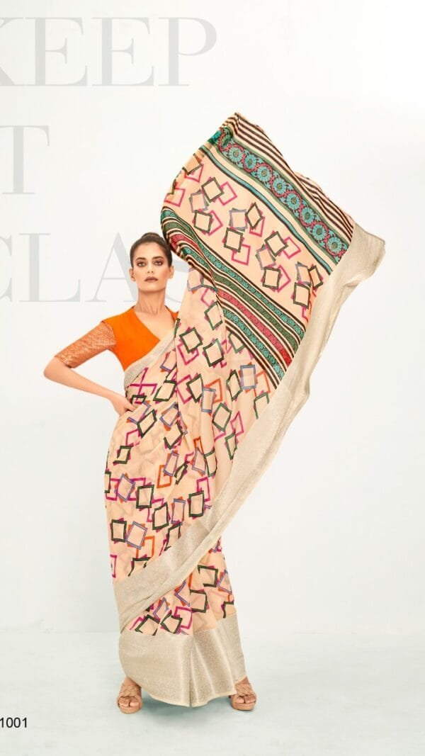 Shopping Saree Online - Orange Colour Saree Designer Sarees Rs 500 to 1000