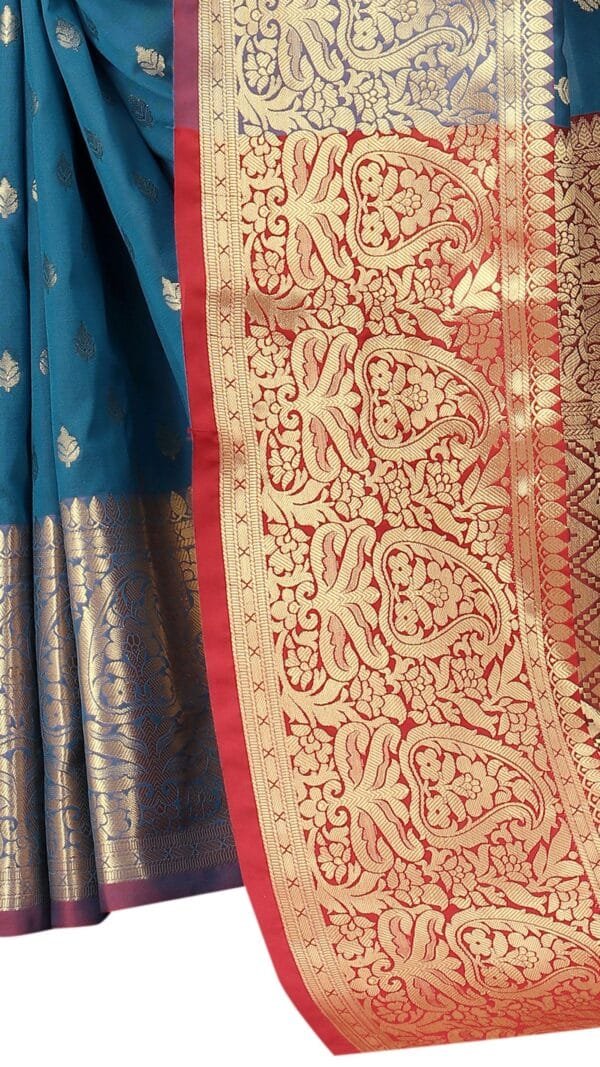 Fancy साड़ी का रेट Firozi Colour Saree - Designer Sarees Rs 500 to 1000