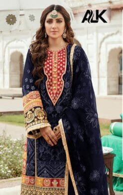 Wedding Pakistani Suits - Blue Colour Pakistani Suits