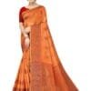 Yellow Saree Online Shopping Brown Colour Saree - Designer Sarees Rs 500 to 1000