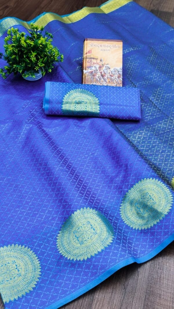 साड़ी Blue Colour Saree - Designer Sarees Rs 500 to 1000