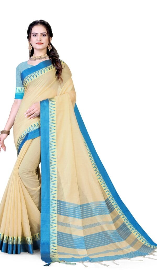 साड़ी Blue Colour Saree - Designer Sarees Rs 500 to 1000