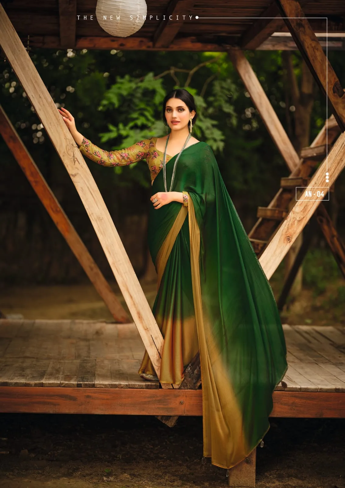 साड़ी की डिजाइन Green Colour Saree - Designer Sarees Rs 500 to 1000