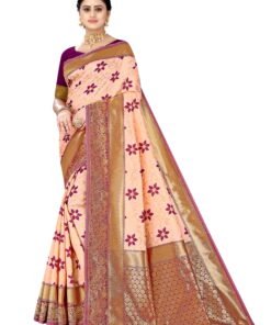 साड़ी फॉर गर्ल्स Brown Colour Saree - Designer Sarees Rs 500 to 1000