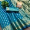 साड़ी फॉर गर्ल्स Firozi Colour Saree - Designer Sarees Rs 500 to 1000