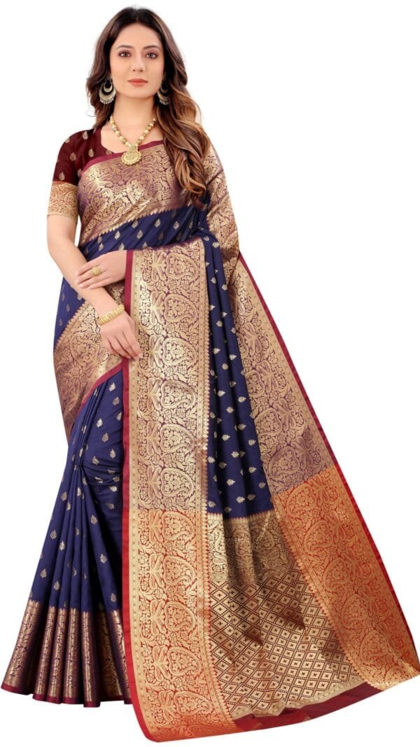 साड़ी लहंगा Blue Colour Saree - Designer Sarees Rs 500 to 1000
