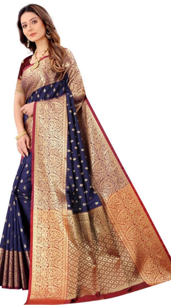 साड़ी लहंगा Blue Colour Saree - Designer Sarees Rs 500 to 1000