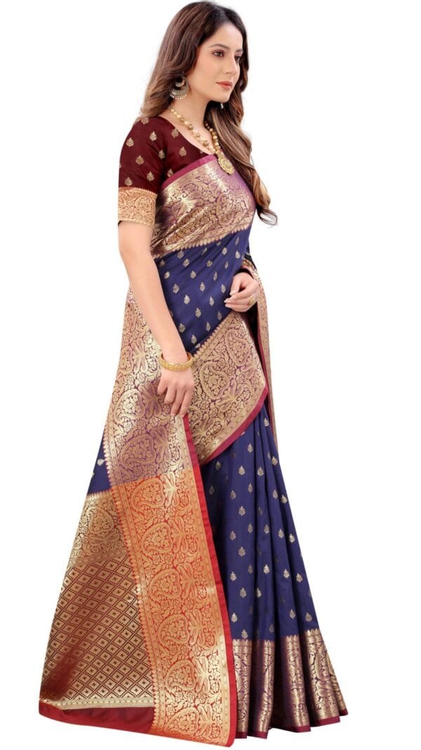 साड़ी लहंगा Blue Colour Saree - Designer Sarees Rs 500 to 1000