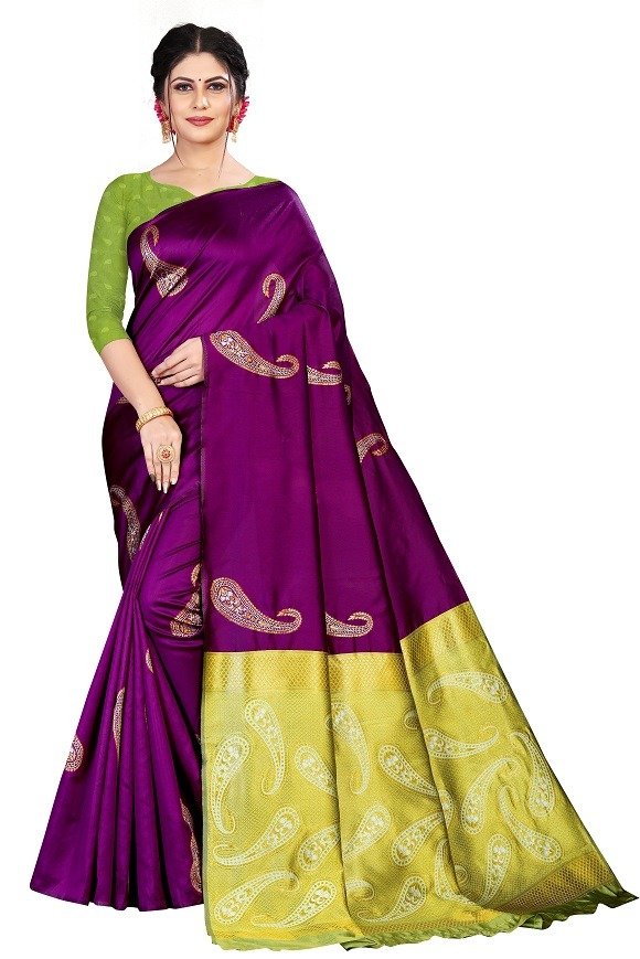 Shop Geroo Jaipur Green Silk Lehriya Saree for Women Online 39591158