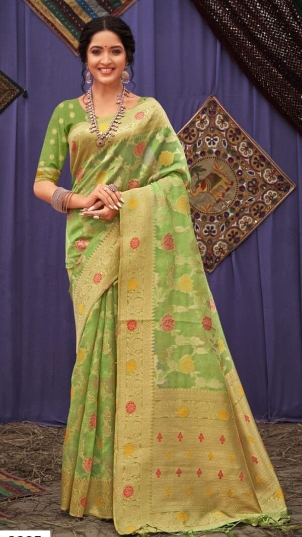 Organza Saree Online Shopping - Designer Sarees Rs 500 to 1000