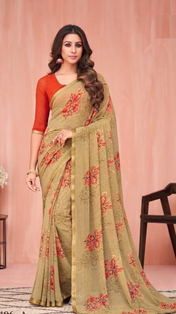 Saree Online Chiffon - Designer Sarees Rs 500 to 1000
