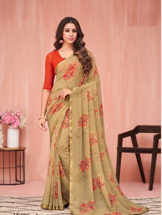 Saree Online Chiffon - Designer Sarees Rs 500 to 1000