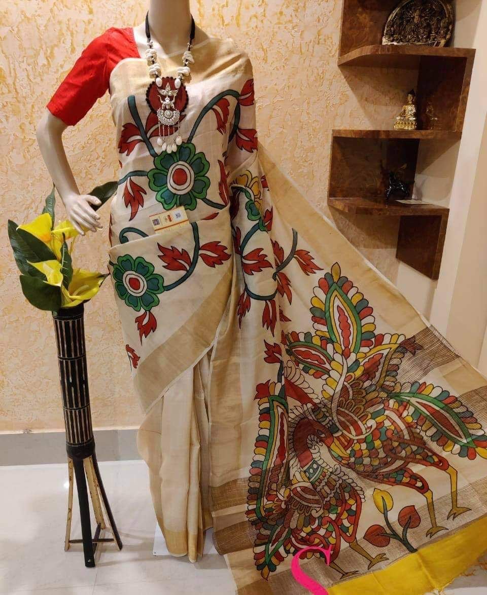 Handpainted saree #peacock #sserendipitybyss | Saree painting, Saree  painting designs, Fabric paint designs