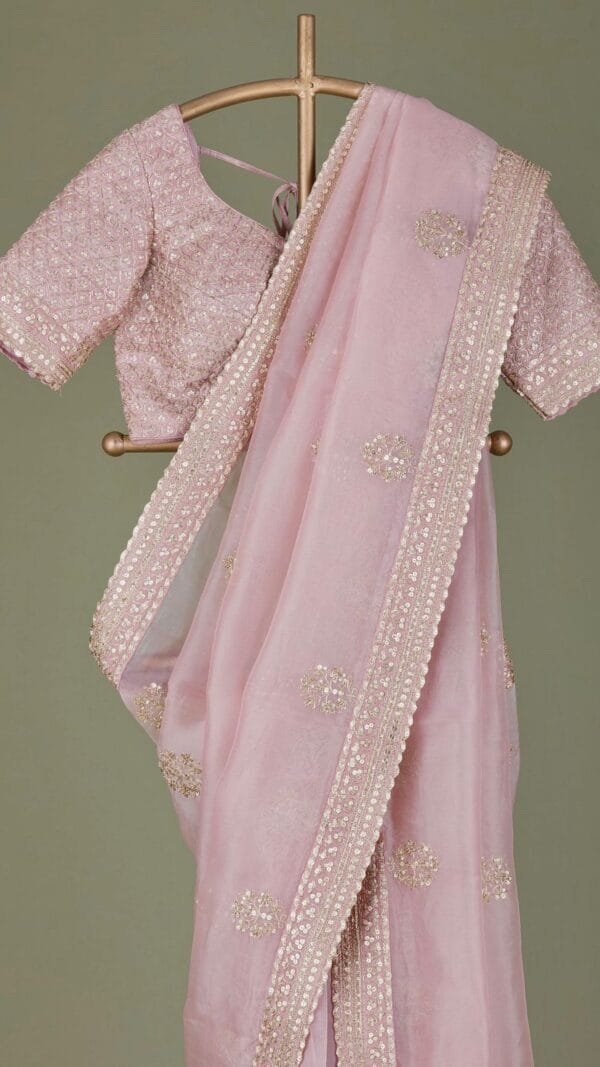 Buy Online Premium Organza Embroidery Designer Saree