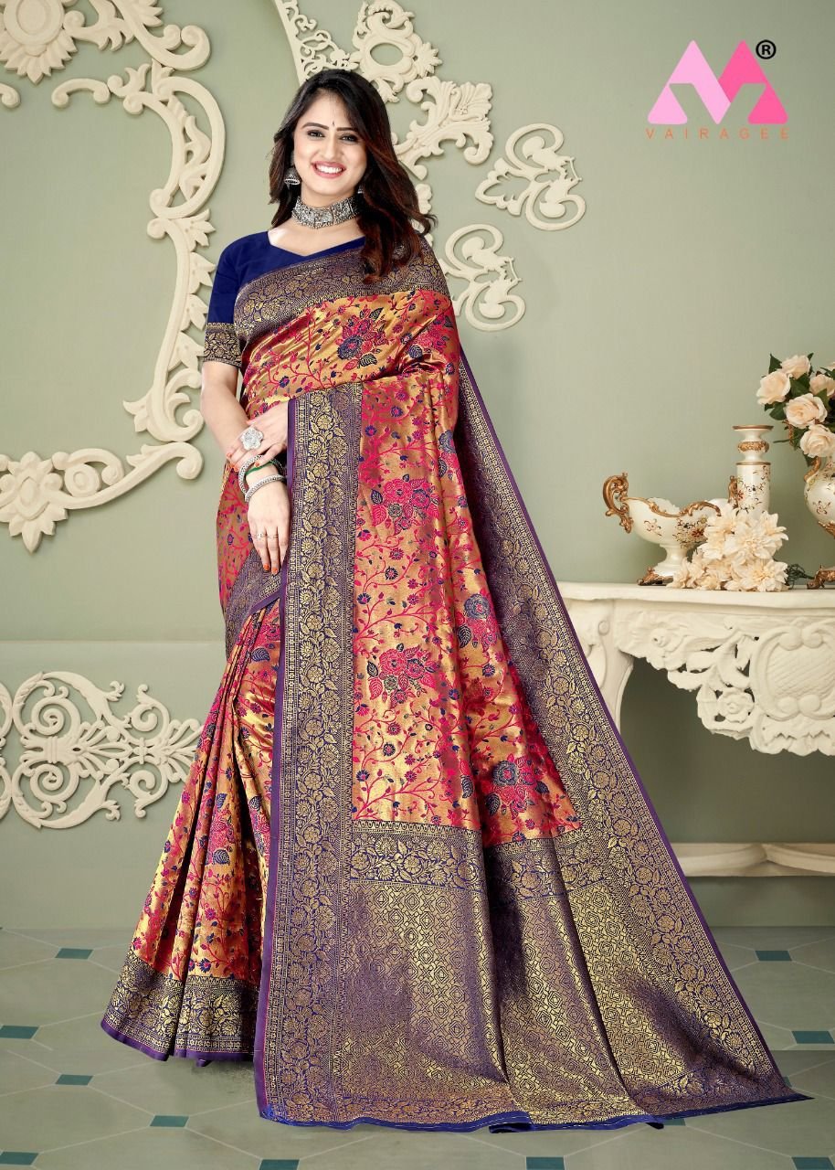 Navy Blue Colour Georgette Printed Saree 3663 - Womenz Fashion