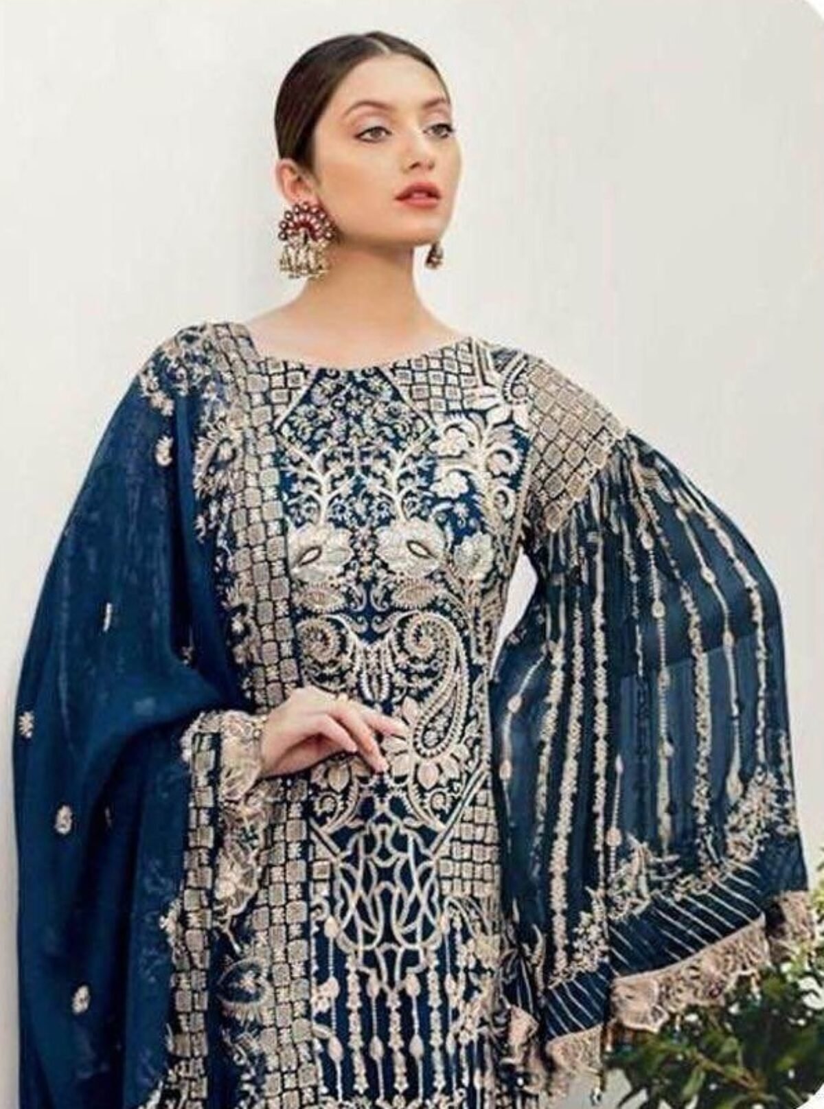 Pakistani dresses Hyderabad 🇮🇳 | 😍 *AARSH DESIGN* 😍 *We are launching  today pakistani semi stitched suits heavy embroidery concepts stylish look  and beautiful desi... | Instagram