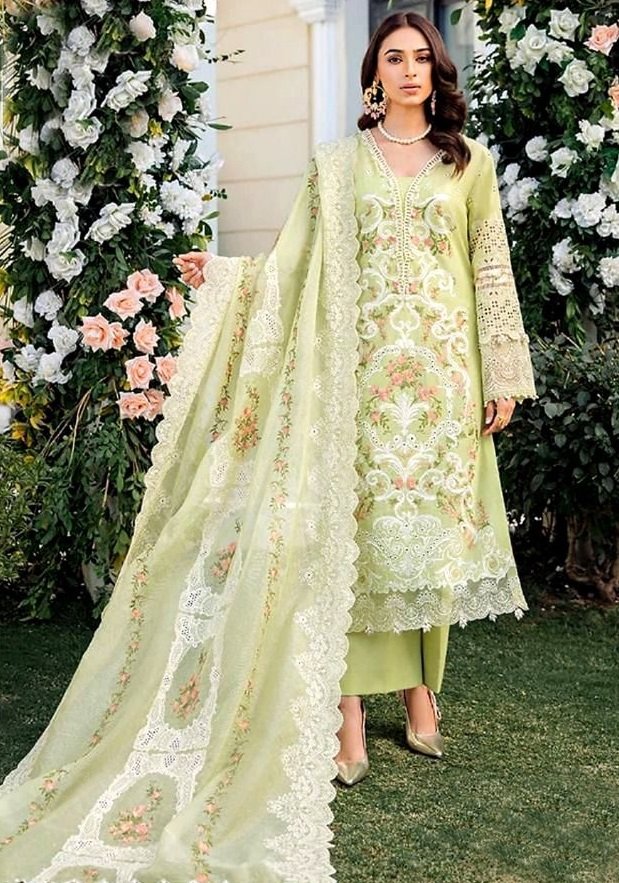 Grey Color Faux Georgette Unstitched Designer Pakistani Suits – fashionnaari