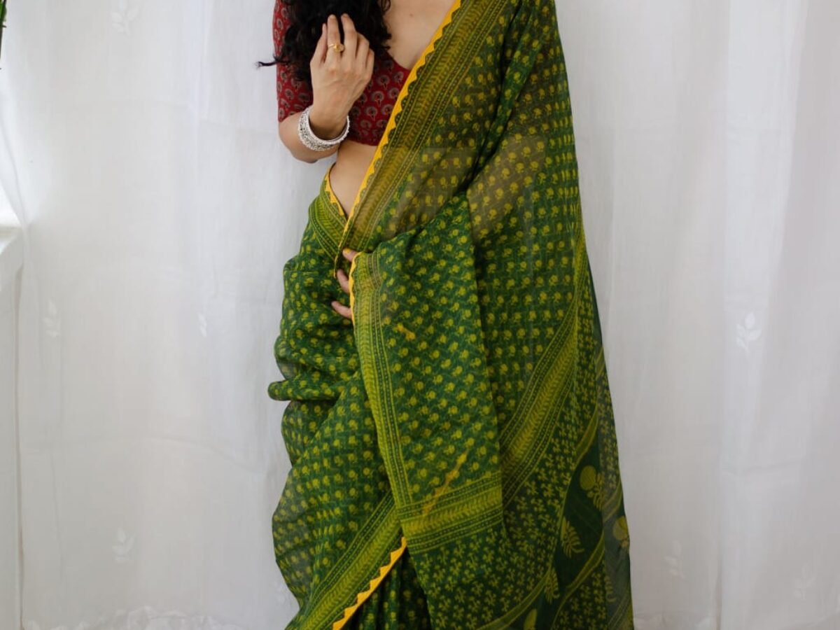 Kalamkari Prints Casual Wear Silk Cotton Sarees, 6 m (with blouse piece) at  Rs 1050 in Kolkata