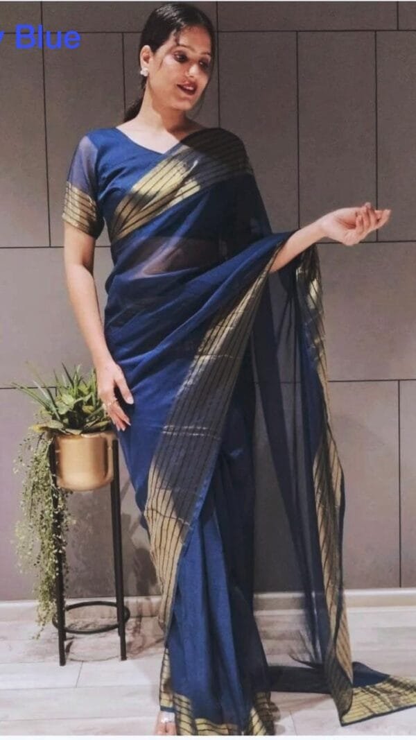 Muslin Saree - Designer Sarees Rs 500 to 1000 -
