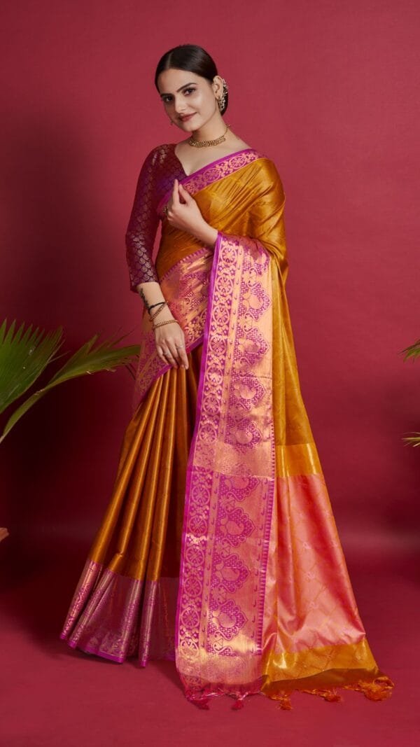 Online Kanchipuram Silk Saree - Designer Sarees Rs 500 to 1000 -