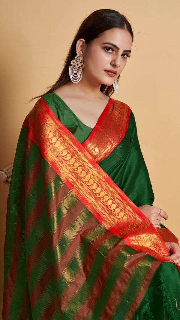 Pure Banarasi Silk Saree - Designer Sarees Rs 500 to 1000 -
