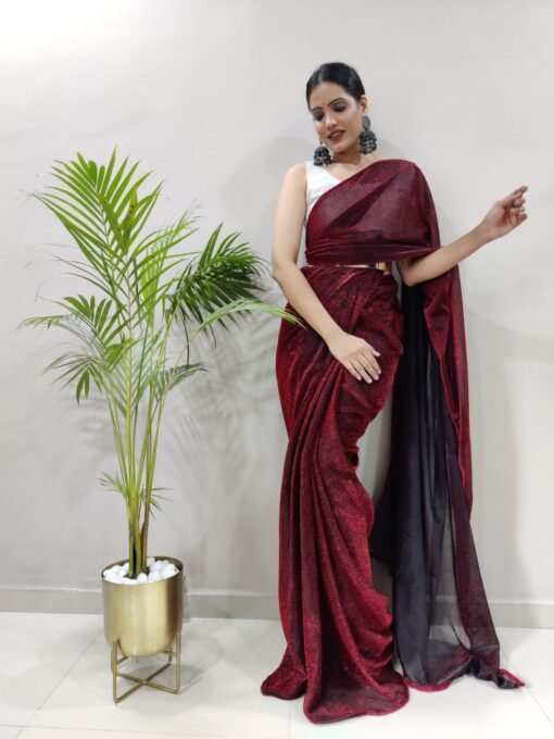 Buy adelyn Embroidered Bollywood Velvet Maroon Sarees Online @ Best Price  In India | Flipkart.com