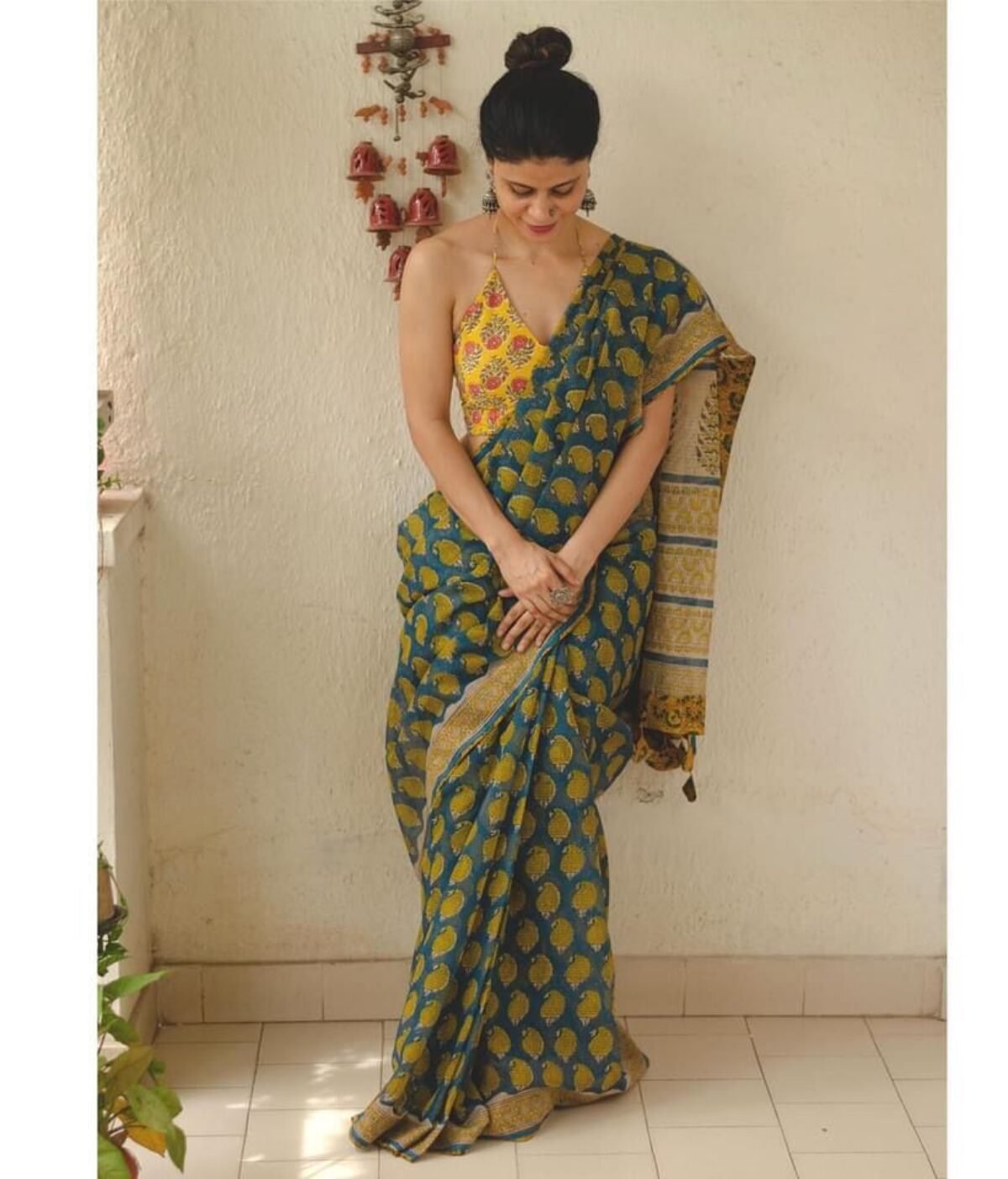 Sabyasachi saree Rent price :8000tk For 4days Comes with blouse n petticoat  Blouse silk golden solid color,with border , Size… | Instagram