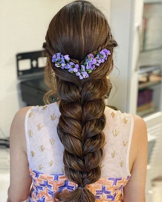 Latest fishtail hairstyle for sarees || simple hairstyle || wedding  hairstyle || party hairs… | Party hairstyles for long hair, Fishtail  hairstyles, Easy hairstyles