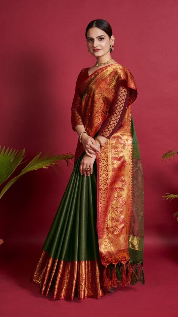 Silk Saree Kanjivaram - Designer Sarees Rs 500 to 1000 -