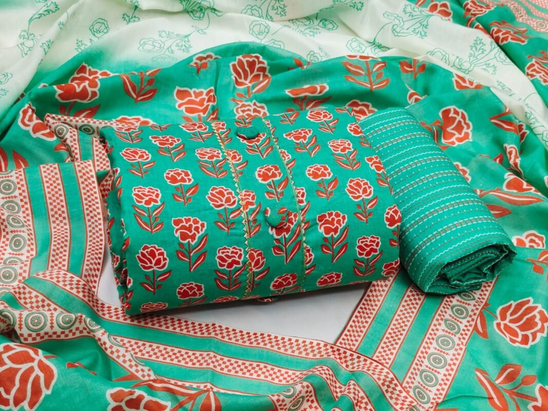 Cotton Dress Materials with Cotton Dupatta - CHAPAAI