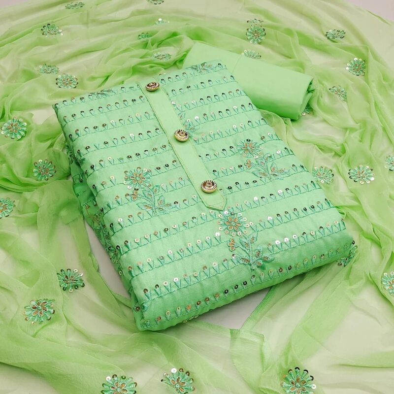 Safaa Women Organic Cotton Woven Design Unstitched Dress Material With –  Safaa World
