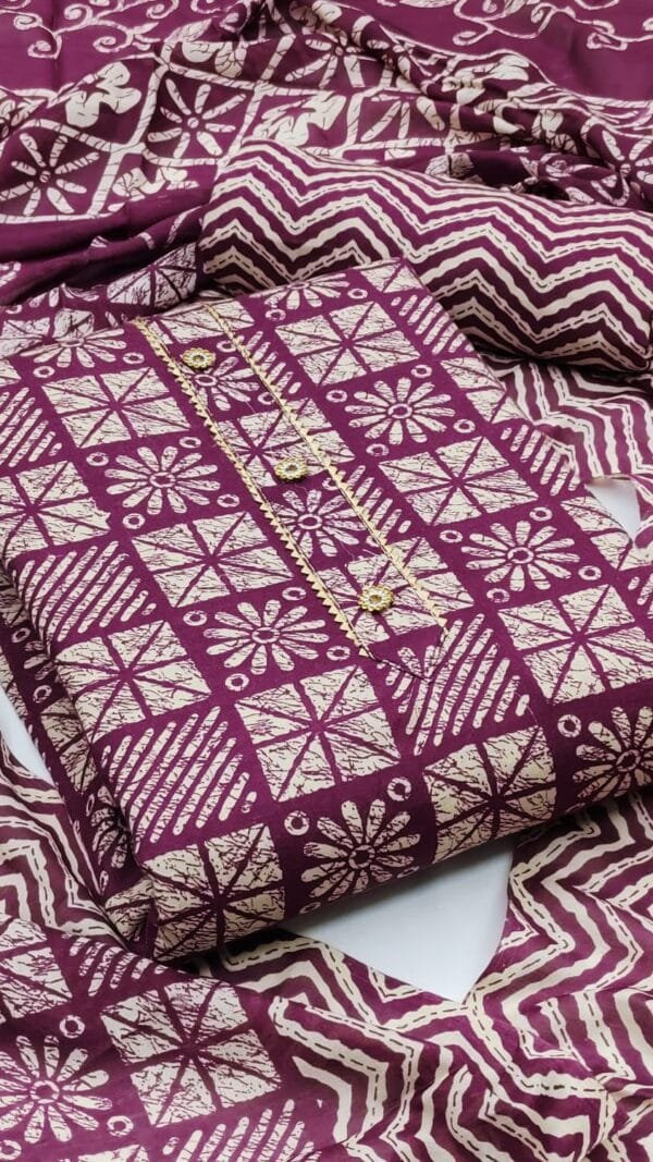 Cotton Dress Material Pattern