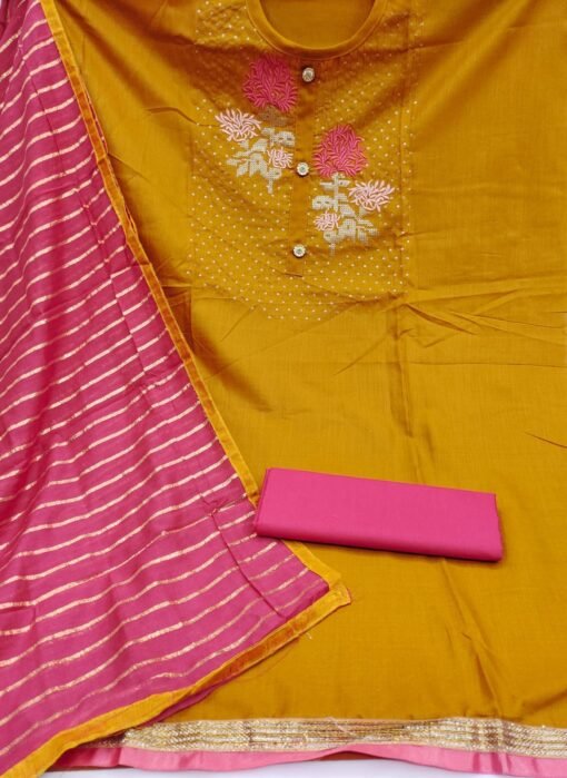 Cotton Dress Material With Cotton Dupatta Wholesale