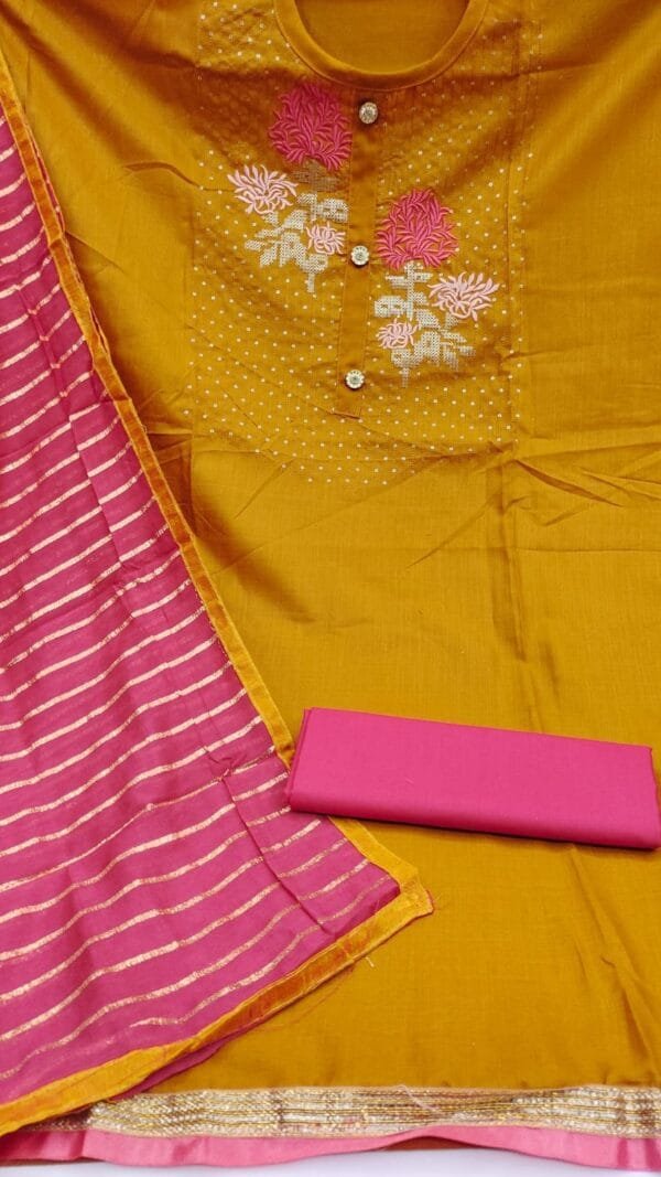 Cotton Dress Material With Cotton Dupatta Wholesale